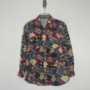 Guess George's Marciano Vintage Women's Flannel Western Multi Shirt Size Medium